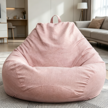 Giant Pink Polycotton Gaming Bean Bag – Indoor & Outdoor Lazy Lounger